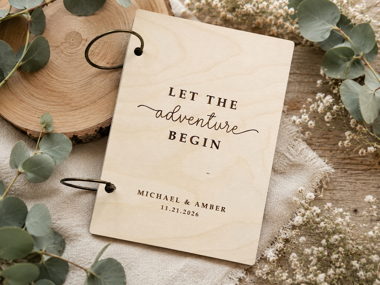 "Let The Adventure Begin" Wedding Card Holder