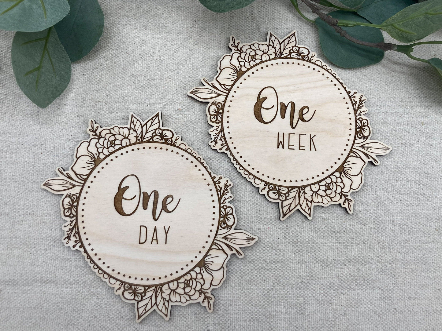 Floral Monthly Milestone Discs