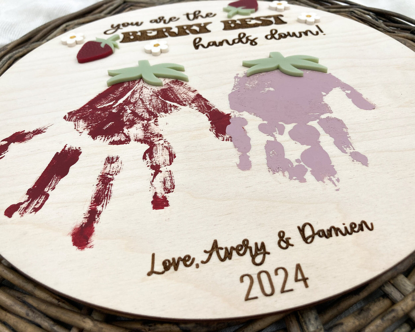 DIY Handprint Sign You Are The Berry Best Mothers Day Sign