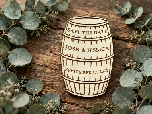 Barrel Wedding Save the Date