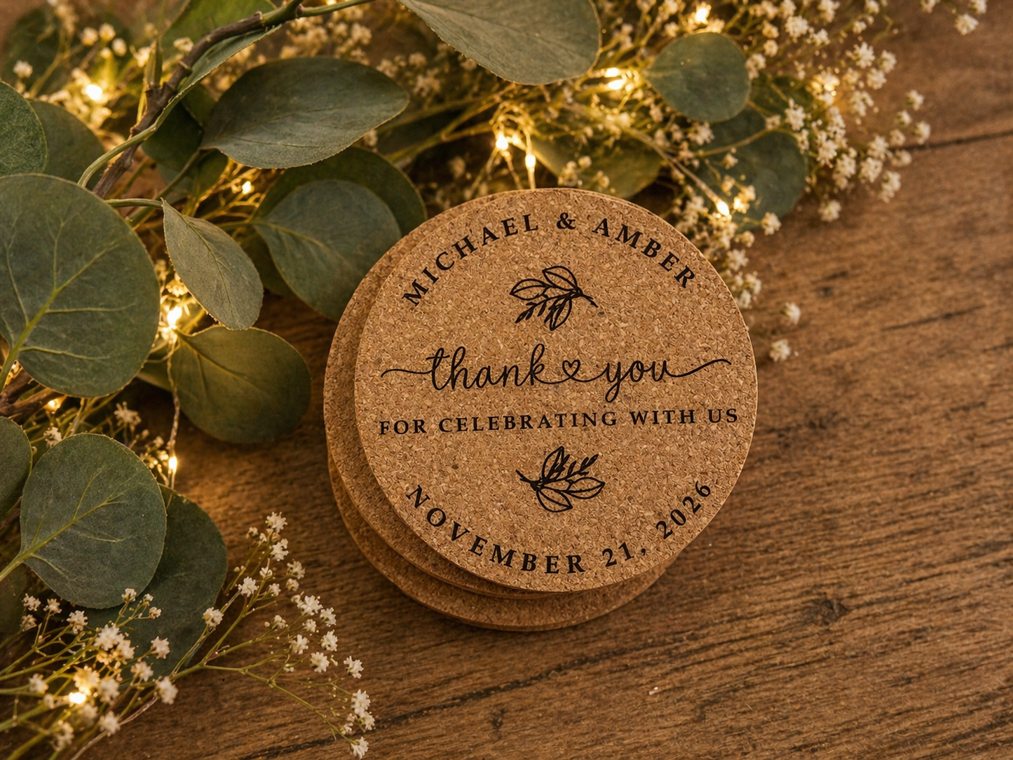 Personalized Cork Coasters