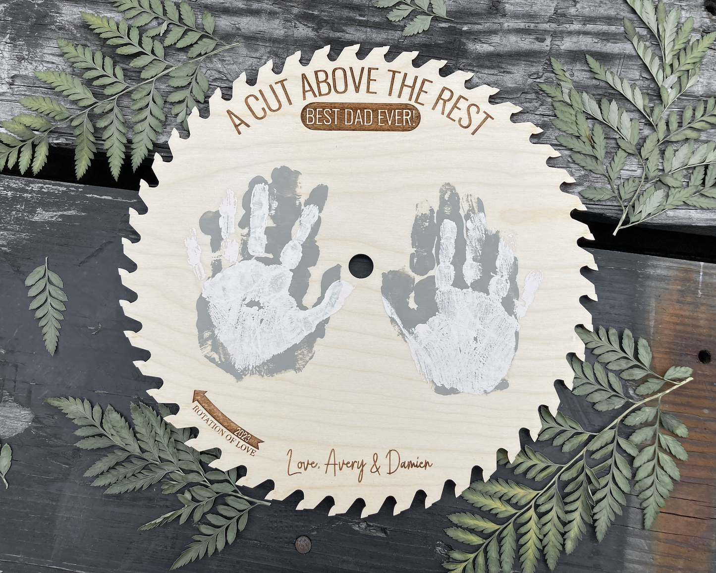 DIY A Cut Above the Rest Father's Day Handprint Sign