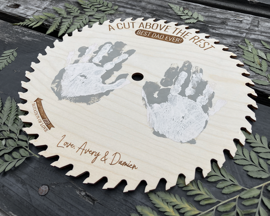 DIY A Cut Above the Rest Father's Day Handprint Sign