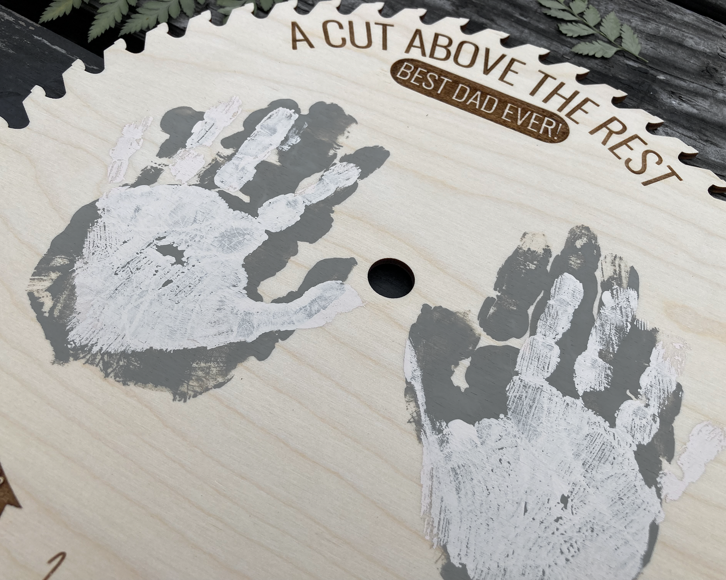 DIY A Cut Above the Rest Father's Day Handprint Sign