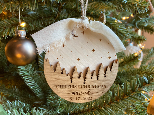 First Year Married Personalized Ornament