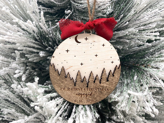 Our First Christmas Engaged Ornament