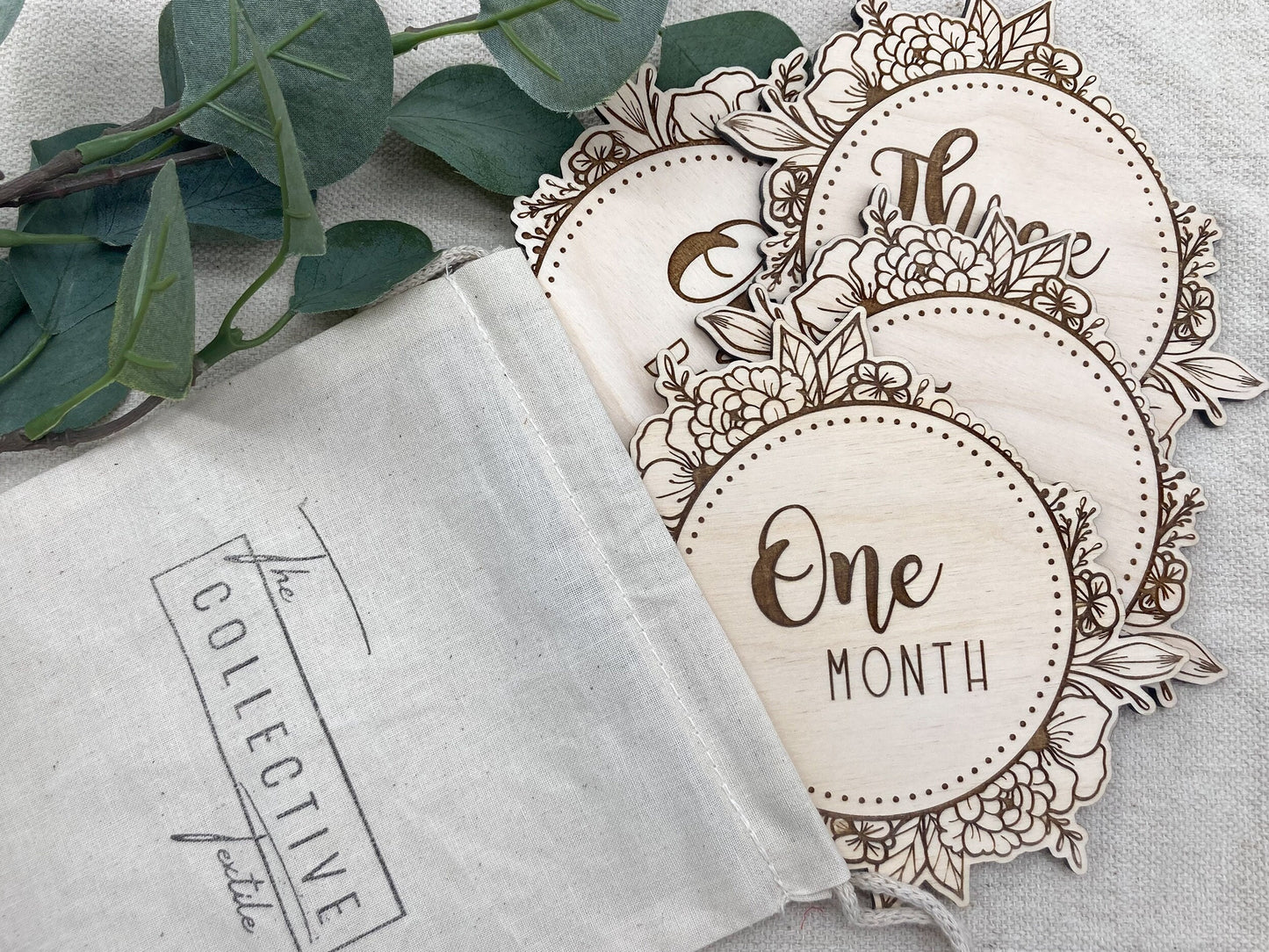 Floral Monthly Milestone Discs