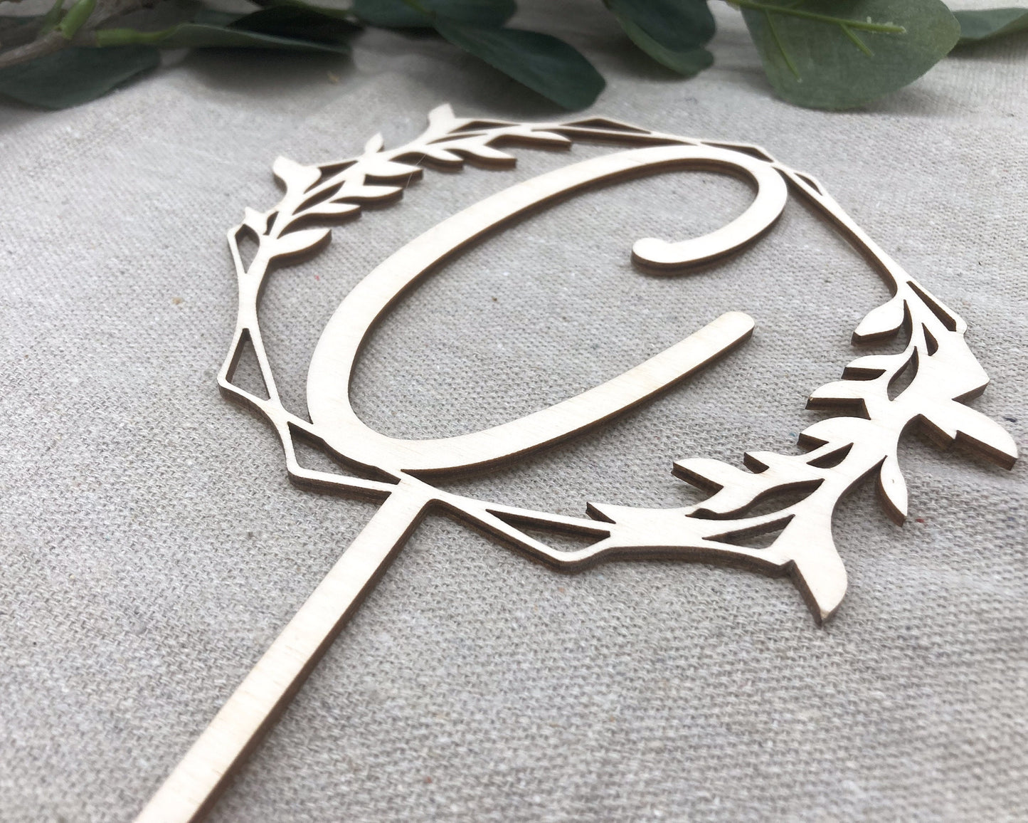 Personalized Wooden Couples Wedding Cake Topper