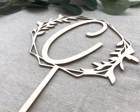 Personalized Wooden Couples Wedding Cake Topper