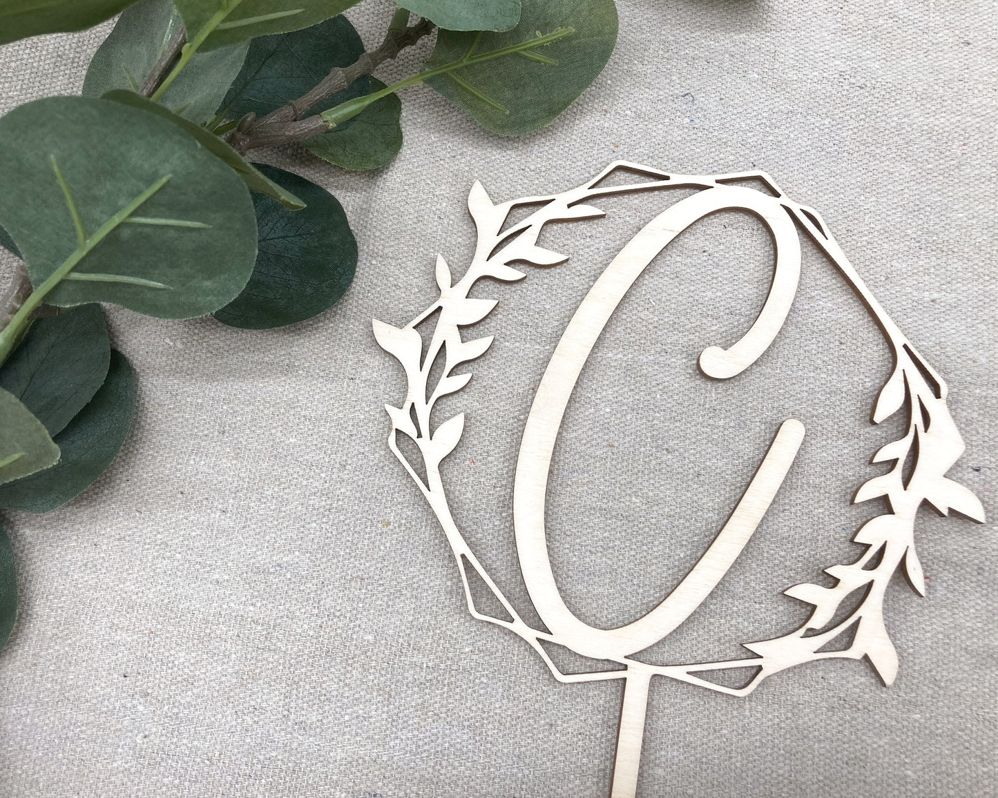 Personalized Wooden Couples Wedding Cake Topper