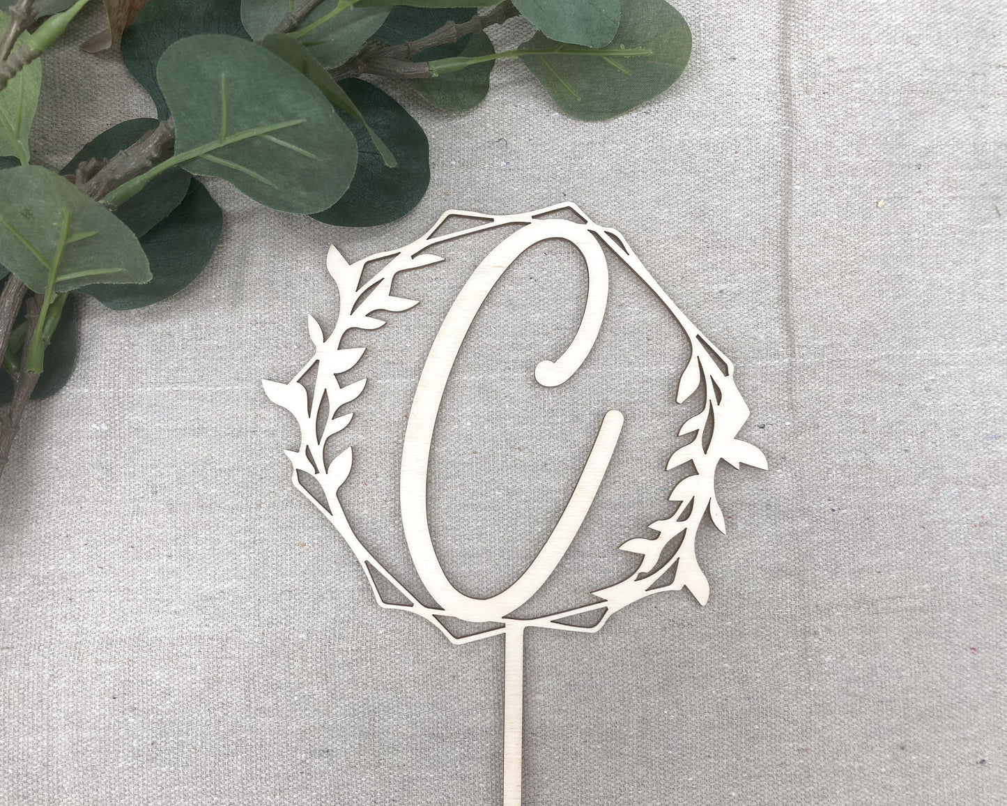 Personalized Wooden Couples Wedding Cake Topper