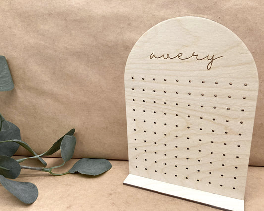 Personalized Earring Holder