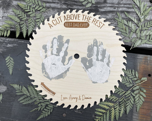 A Cut Above the Rest Father's Day Handprint Sign