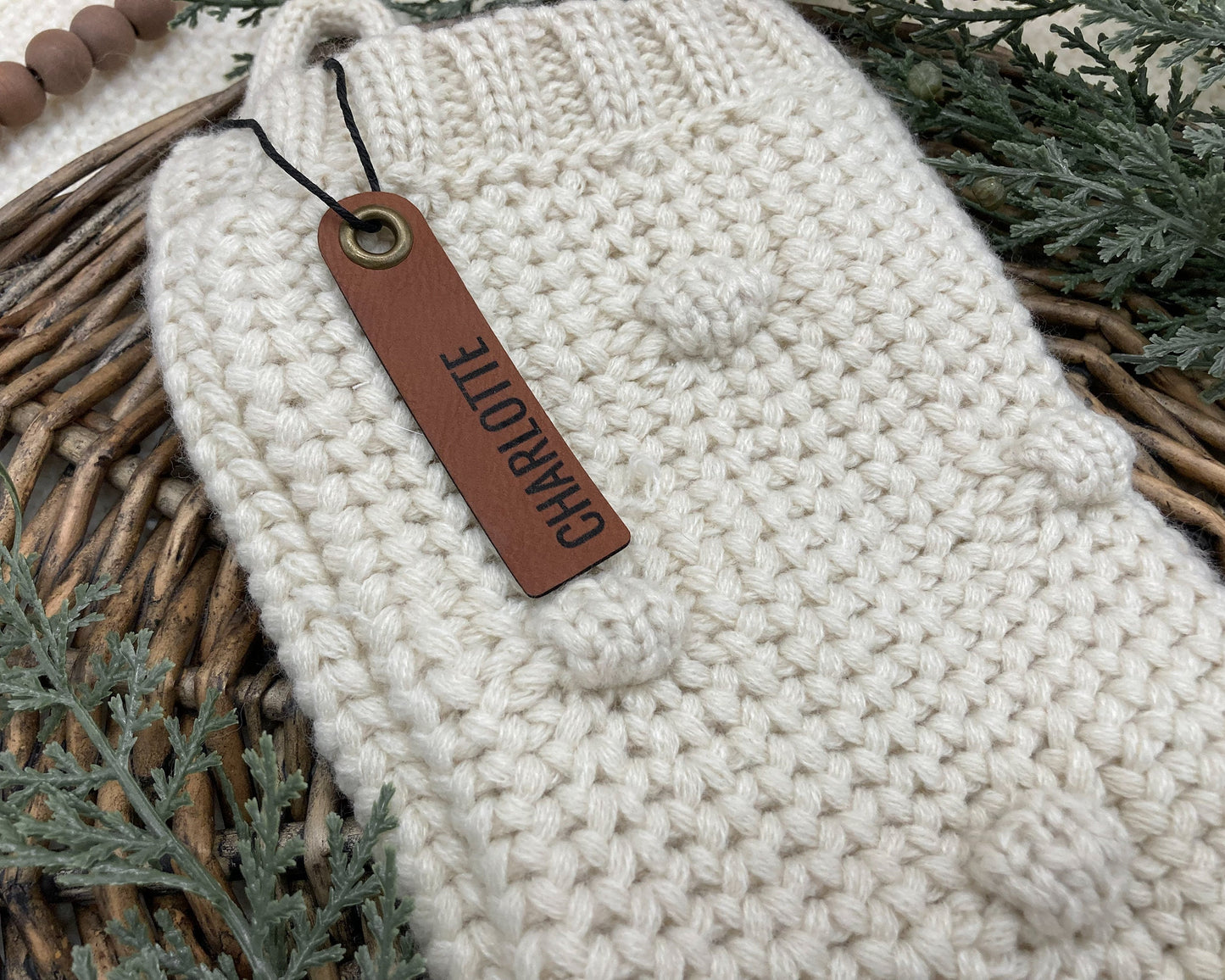 Personalized Leather Stocking Tag