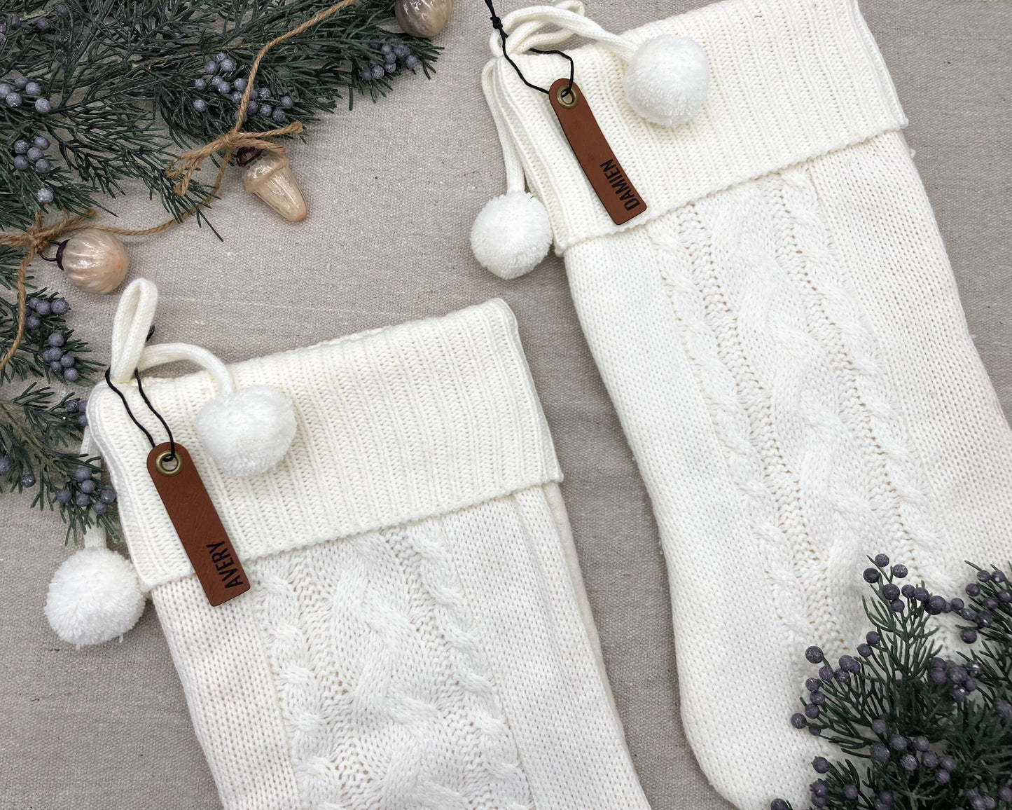 Personalized Leather Stocking Tag