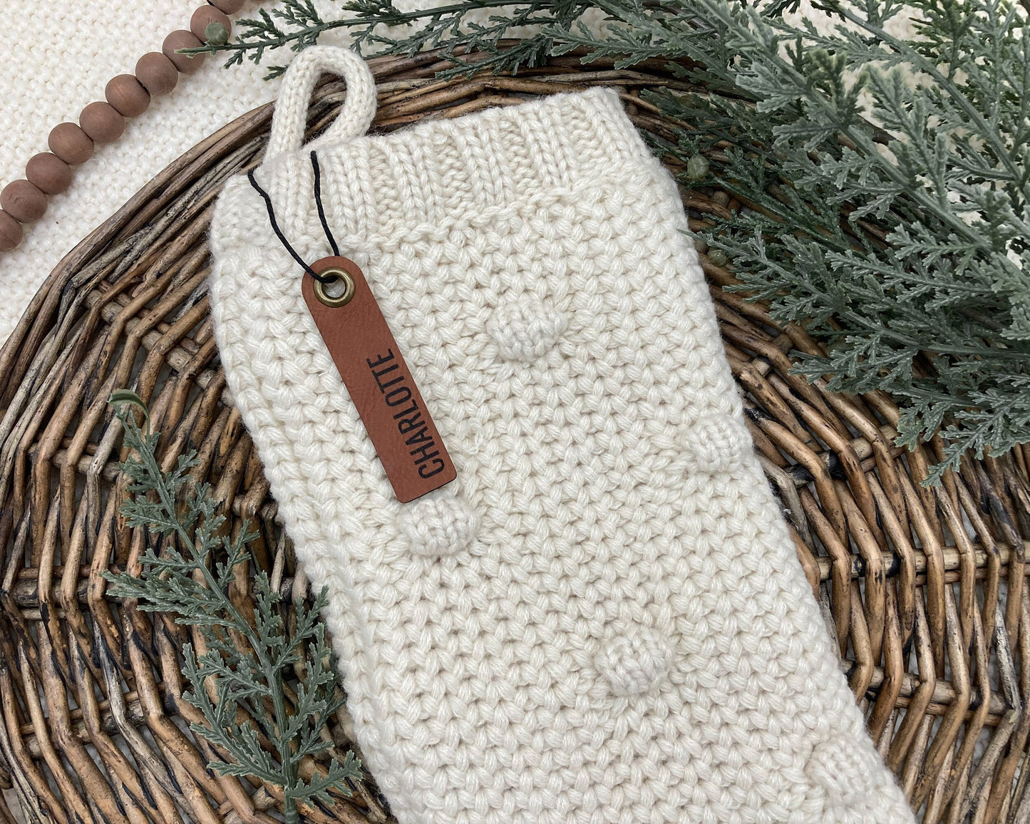 Personalized Leather Stocking Tag