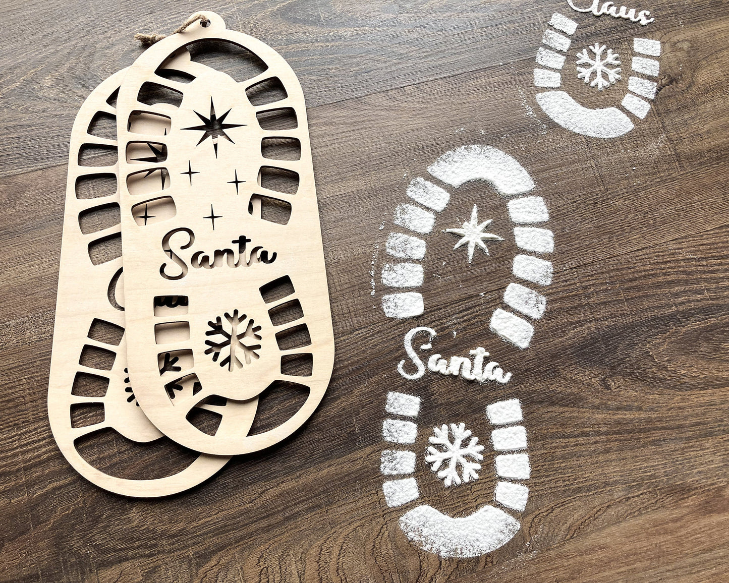 Santa Footprint Stencil