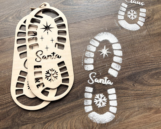 Santa Footprint Stencil