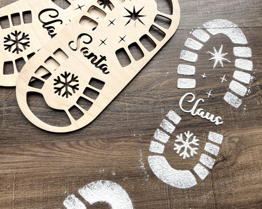 Santa Footprint Stencil