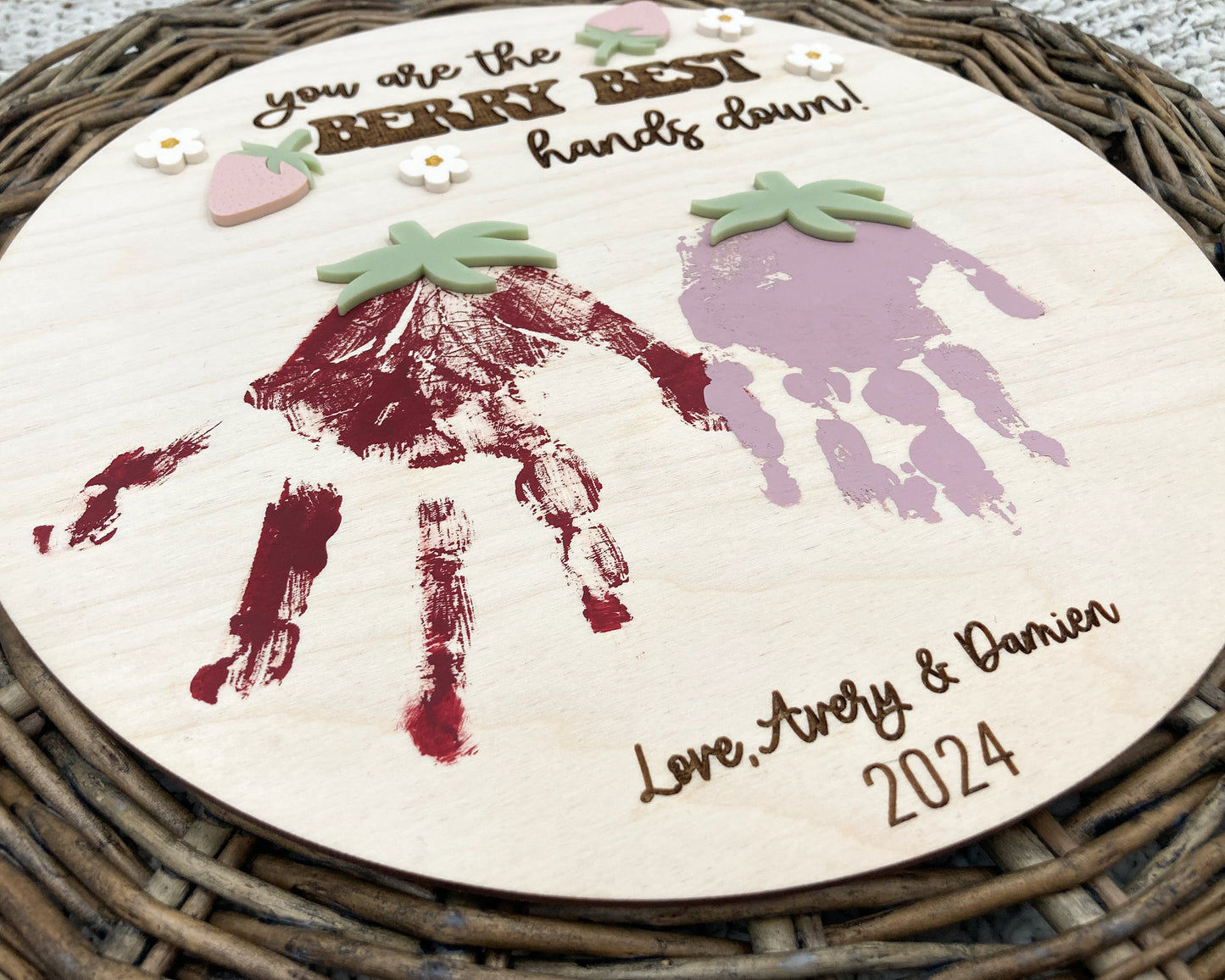 DIY Handprint Sign You Are The Berry Best Mothers Day Sign