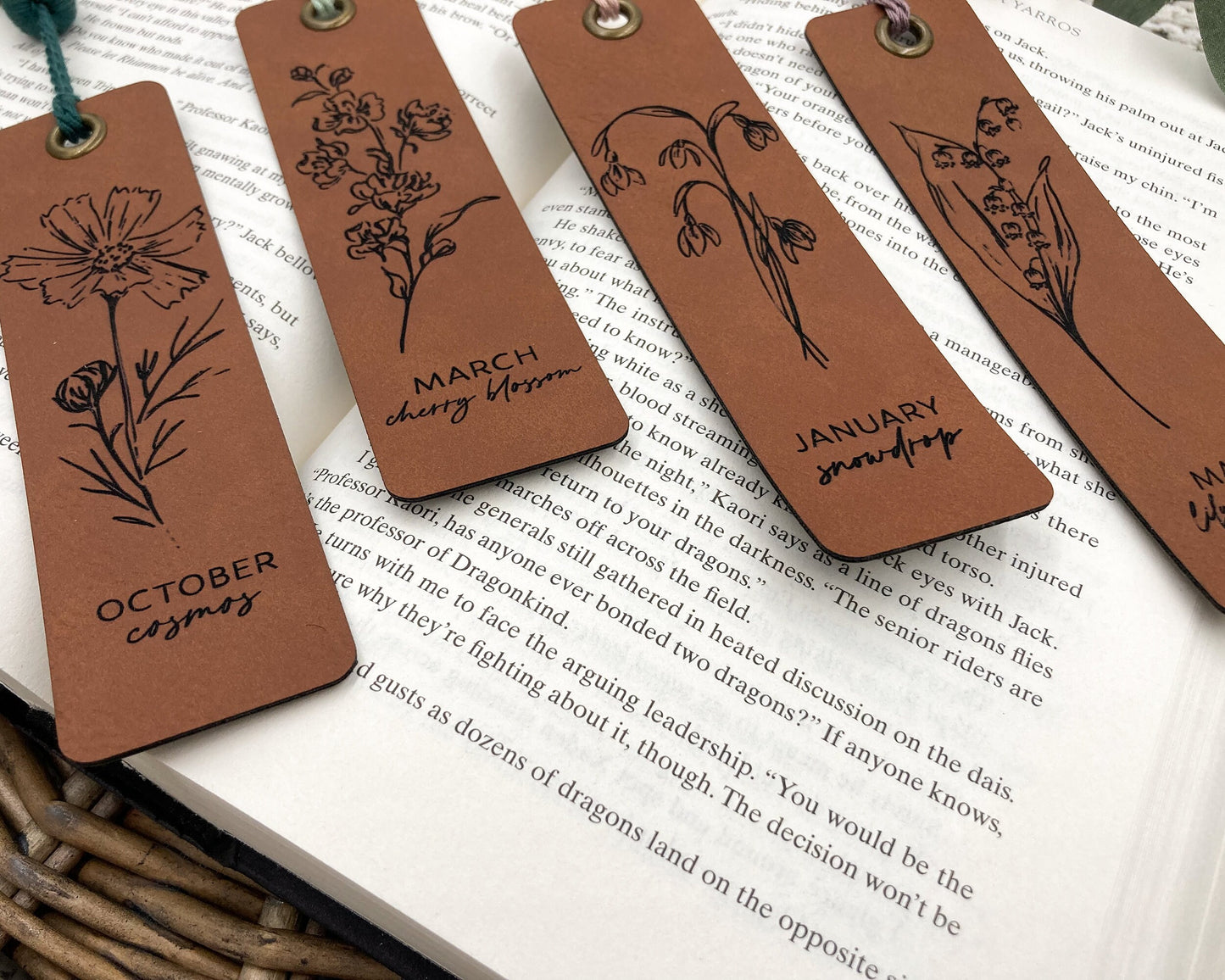 Personalized Birth Month Flower Bookmark