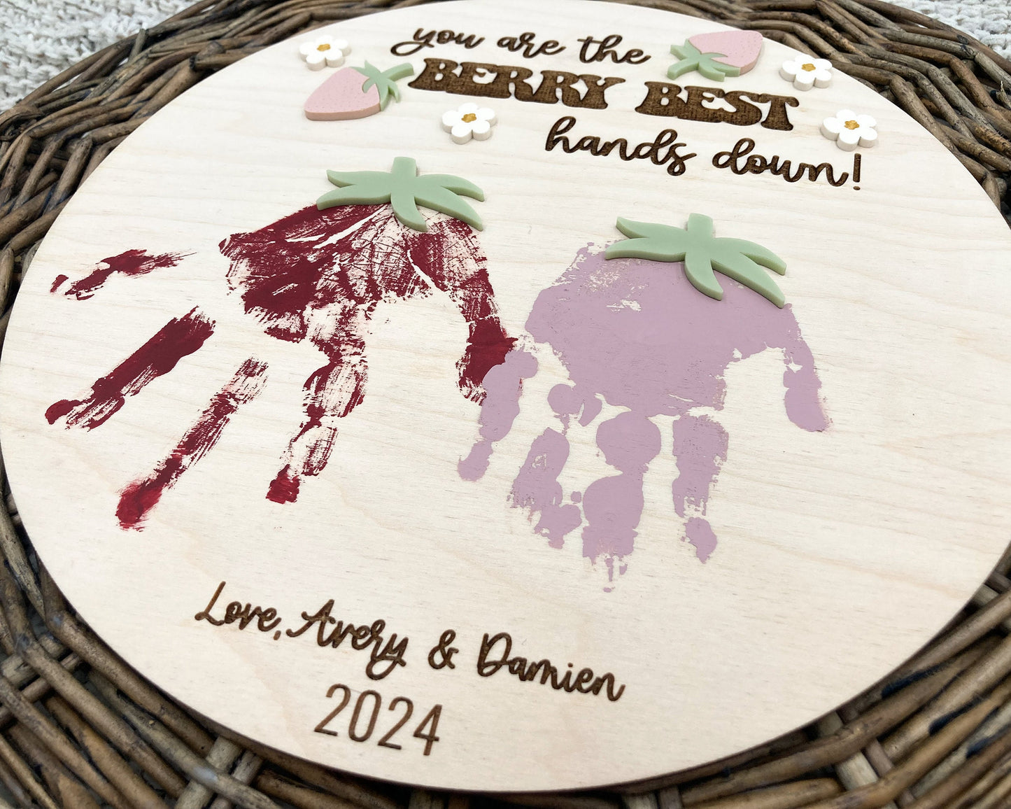 DIY Handprint Sign You Are The Berry Best Mothers Day Sign