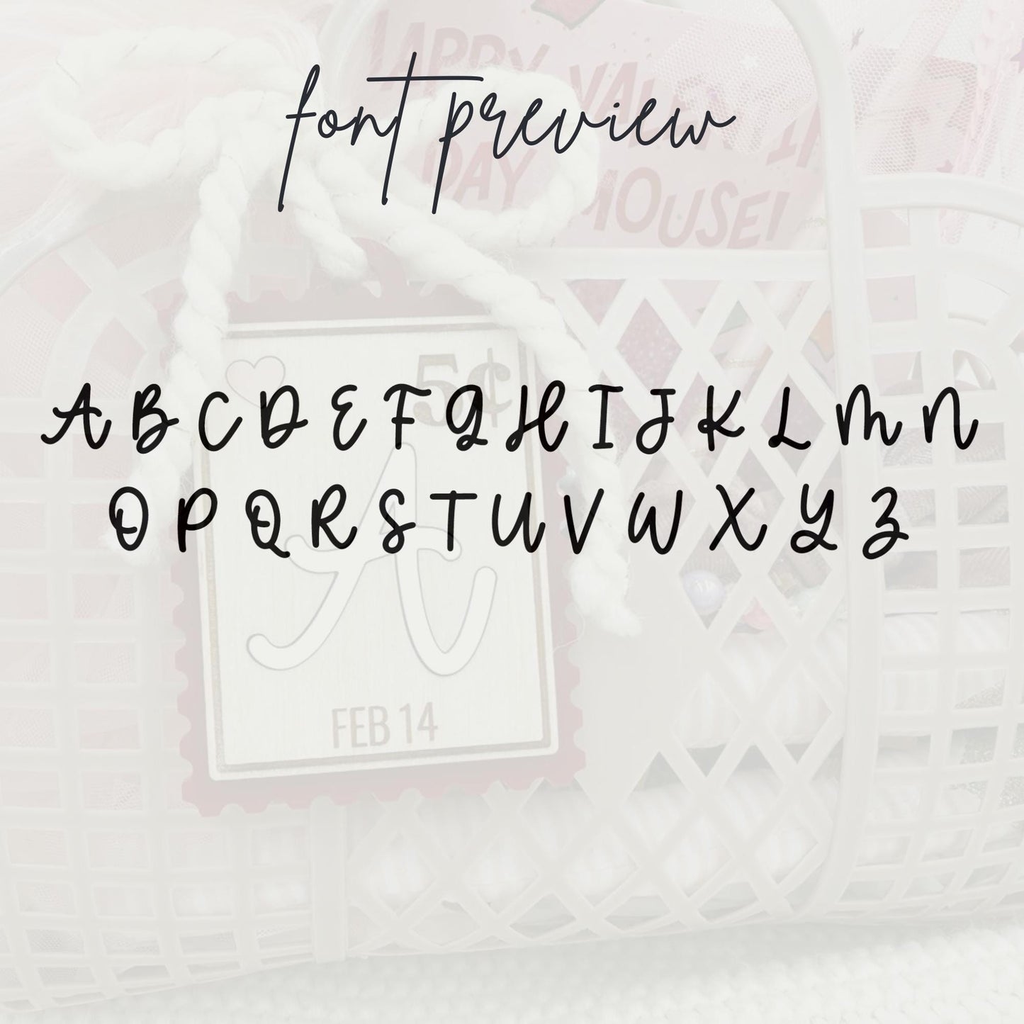 Personalized Postage Valentine Basket Tag