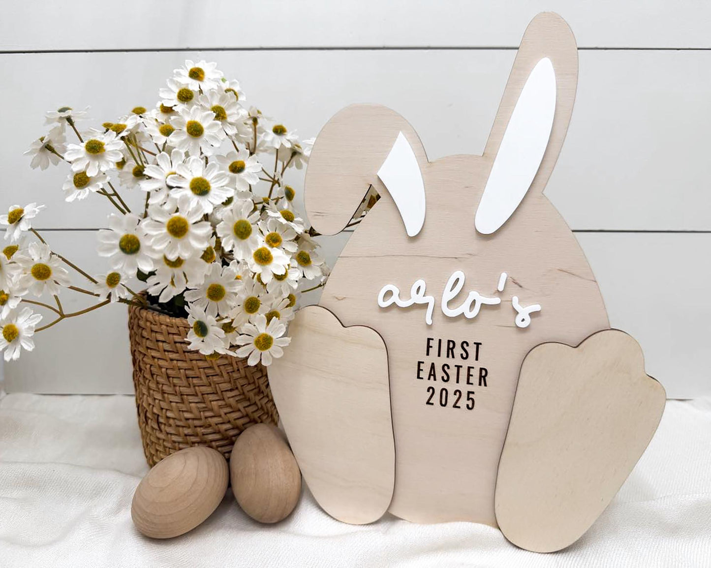 Personalized DIY Baby's First Easter Footprint Sign