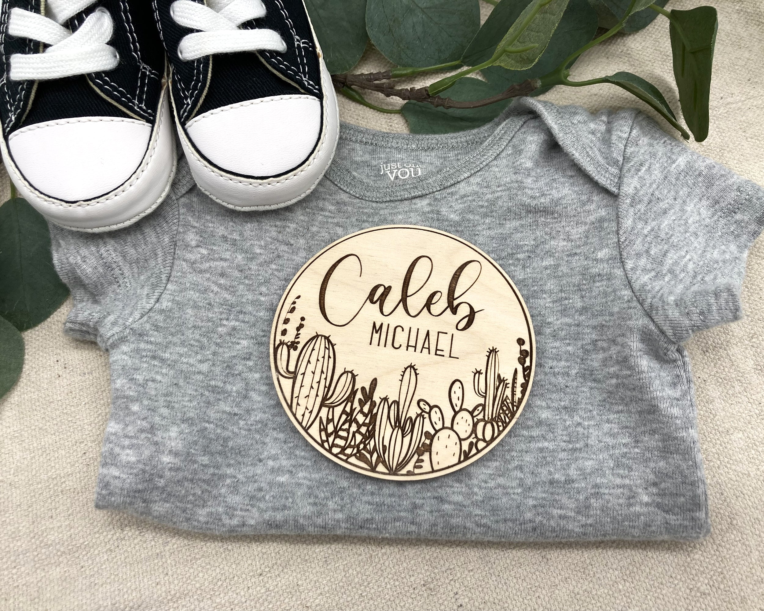 Cactus Welcome Baby Name Sign – thecollectivetextile
