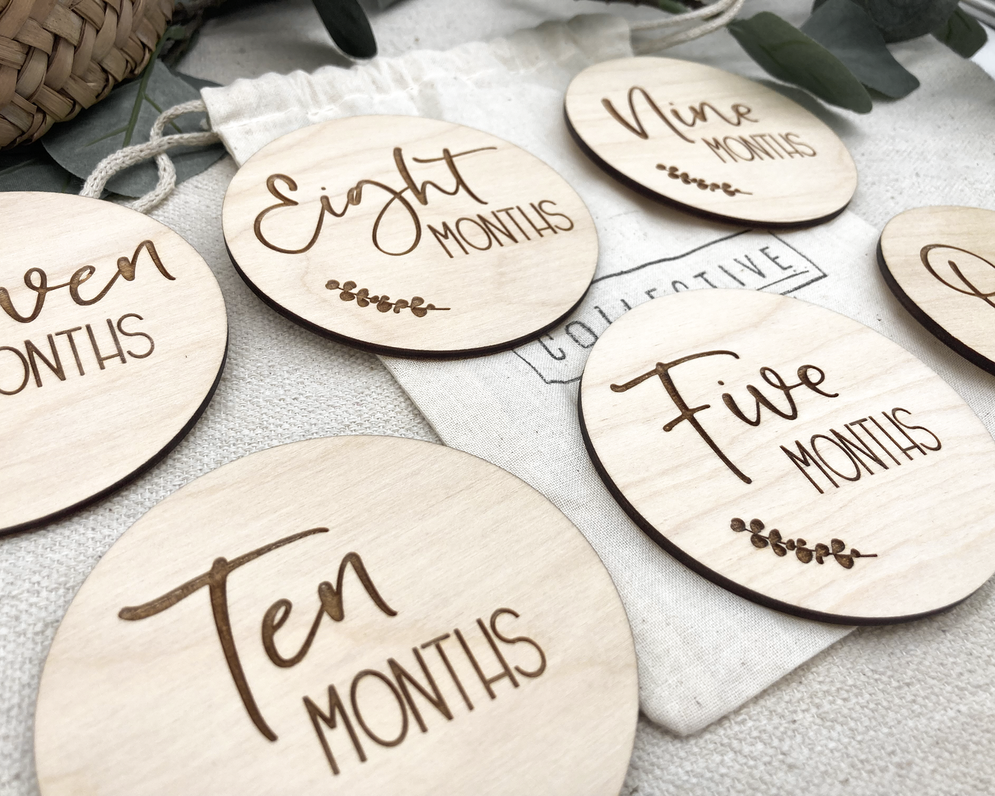 Modern Baby Milestone Wooden Markers