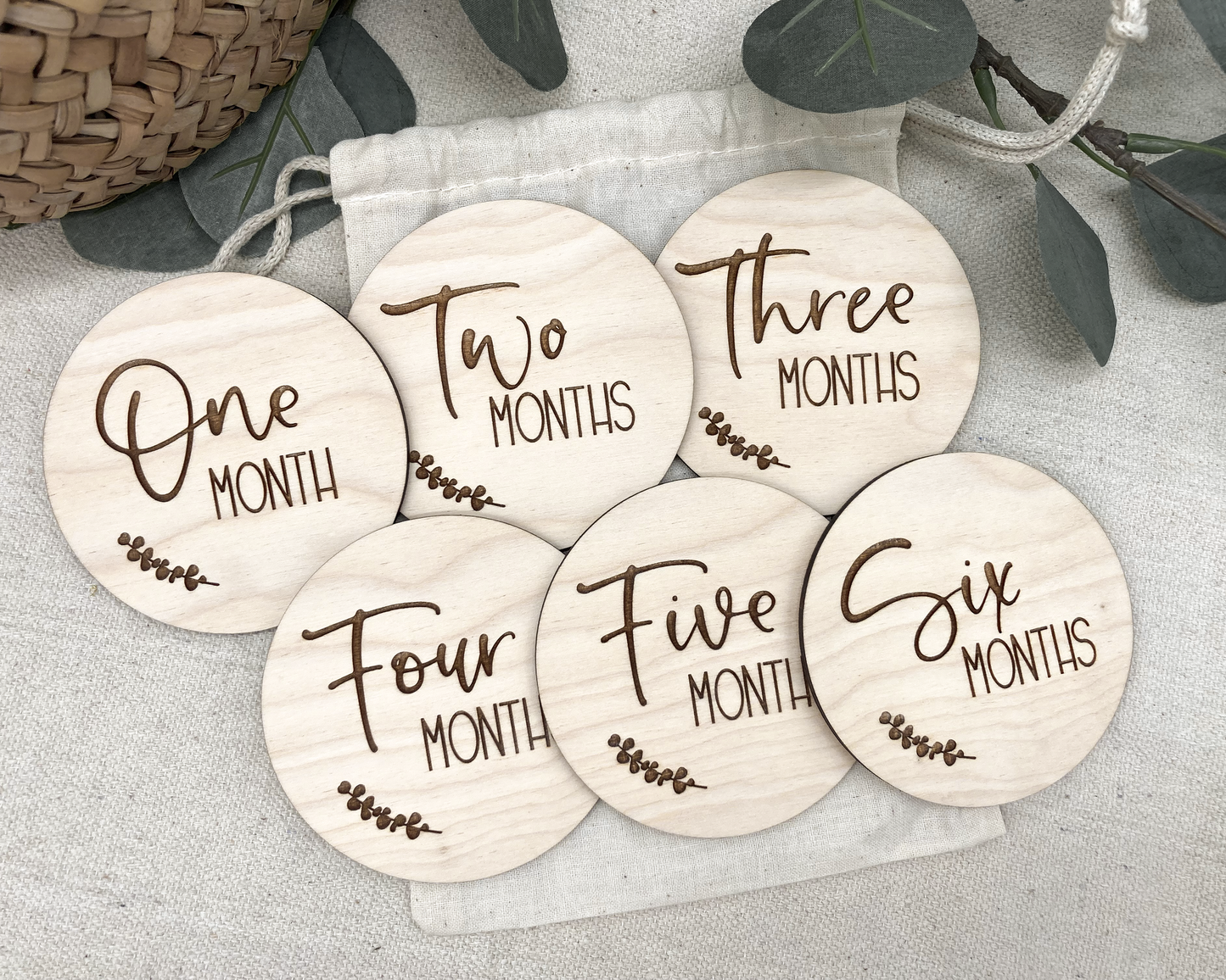 Modern Baby Milestone Wooden Markers