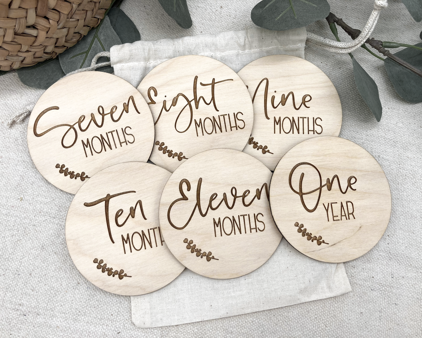 Modern Baby Milestone Wooden Markers