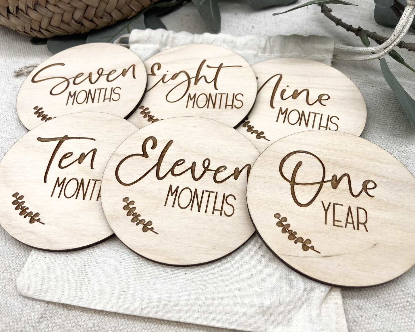 Modern Baby Milestone Wooden Markers