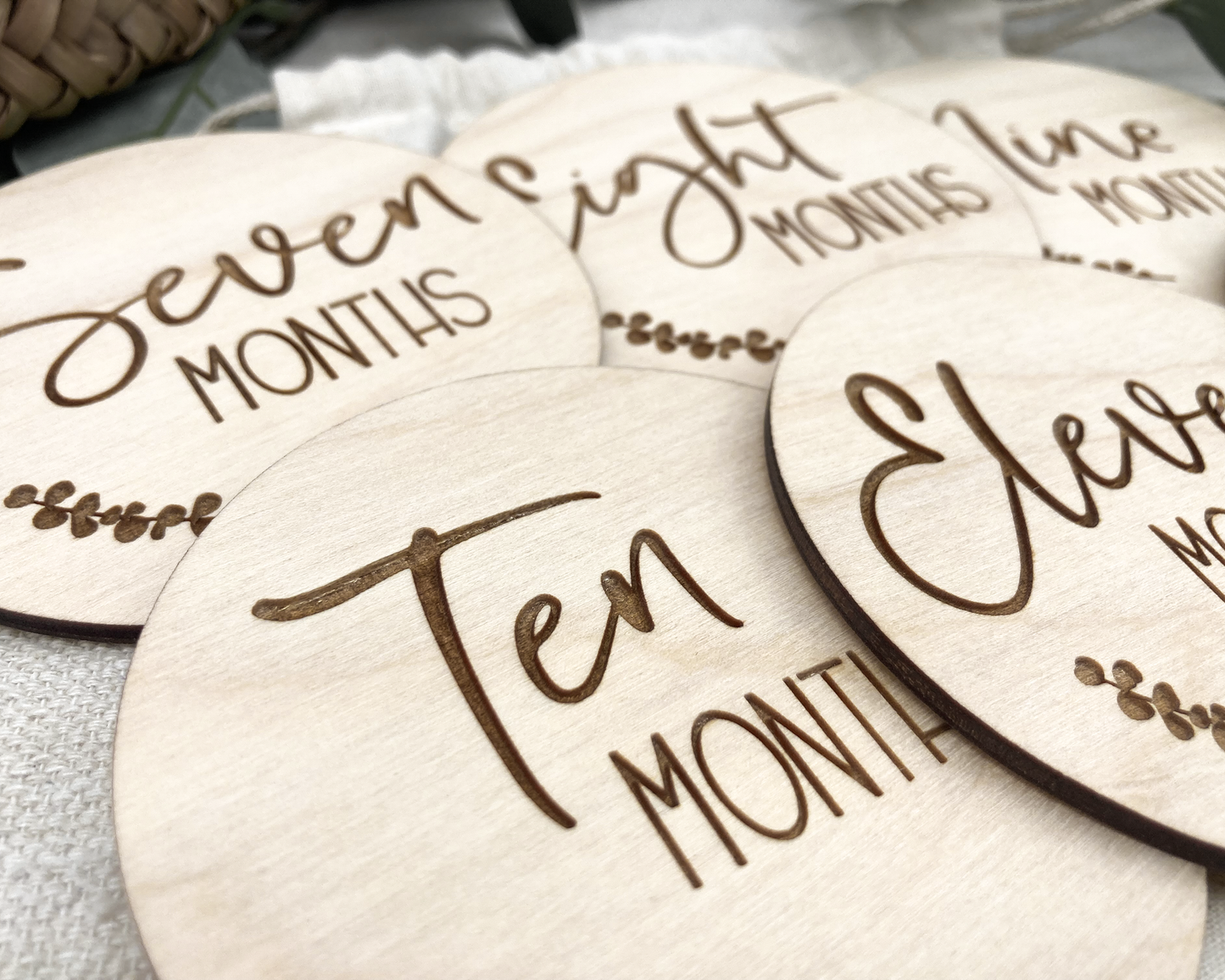 Modern Baby Milestone Wooden Markers