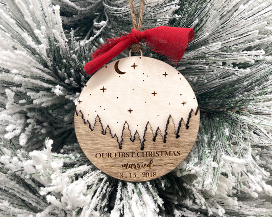 First Year Married Personalized Ornament