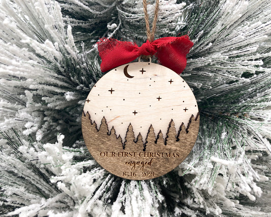 First Year Engaged Personalized Ornament