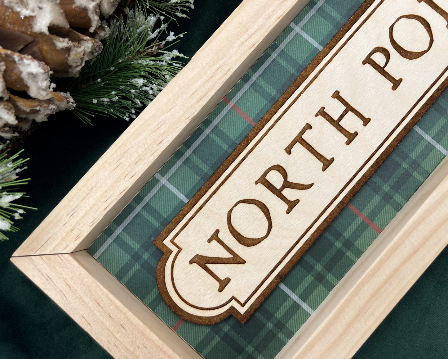 North Pole Christmas Wood Sign