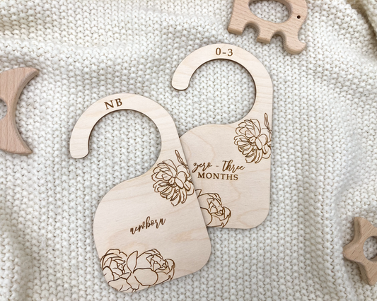 Peony Floral Baby Closet Dividers